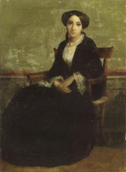 William-Adolphe Bouguereau : A Portrait of Genevieve Bouguereau
